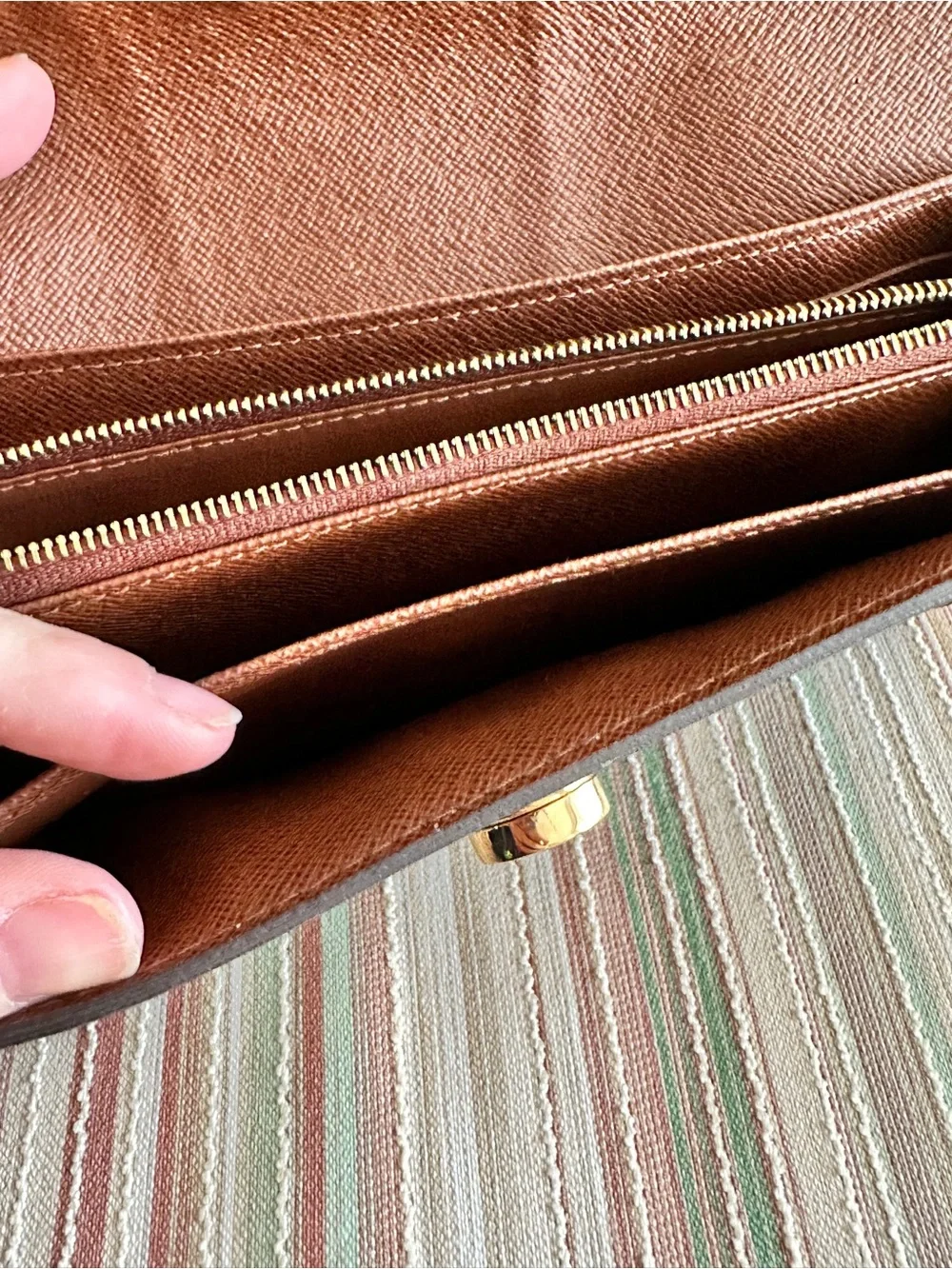 Louis Vuitton Boetie Wallet Monogram canvas Turn Lock Closure Zip Coin Pocket